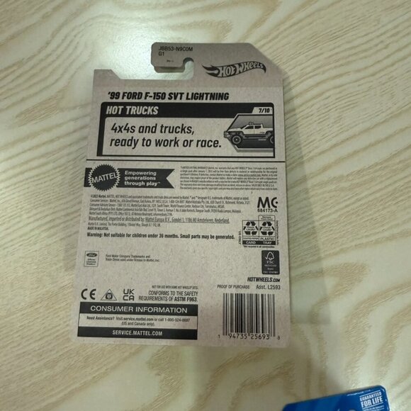 Hot Wheels 99 Ford F-150 SVT Lightning Hot Trucks Series - Picture 2 of 2